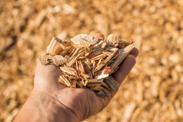 Wood Chips Spreading in Yorba Linda